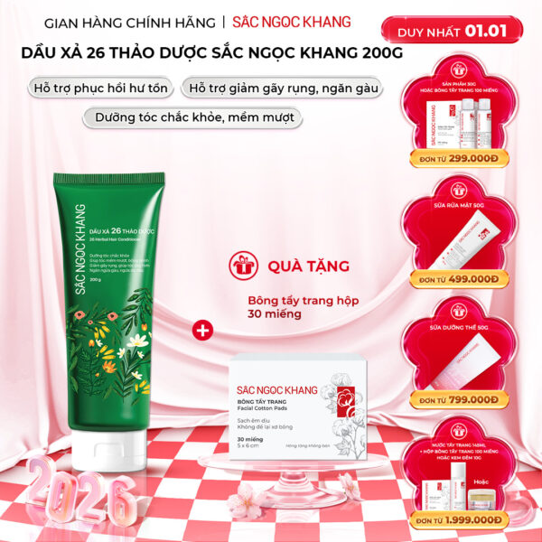 Dầu xả 26 loại thảo dược Sắc Ngọc Khang 200g