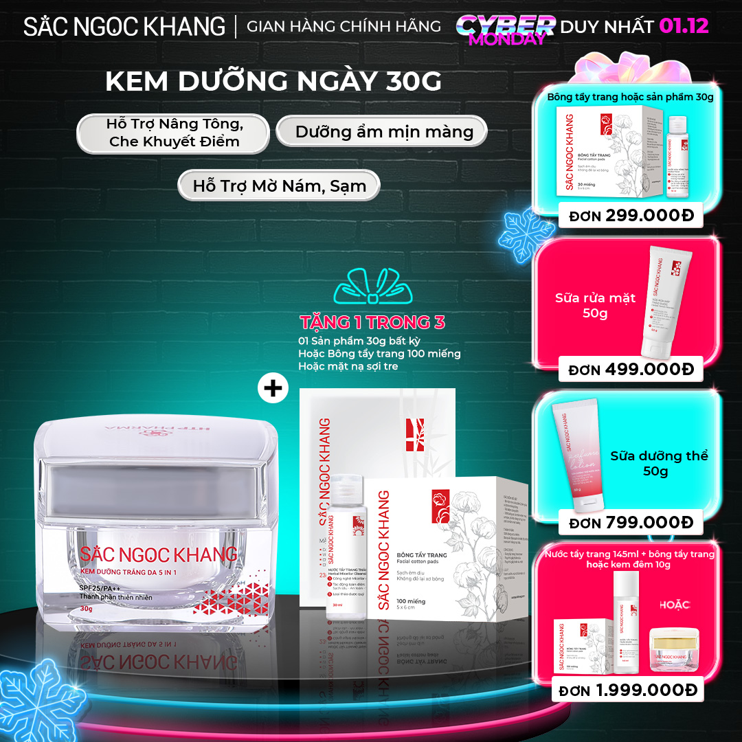 1729621277898214360_2 Kem Dưỡng Trắng Da Ban Ngày 5 in 1 - Sắc Ngọc Khang 30g - Ảnh 1