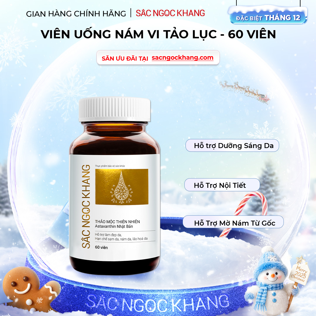 1729621518220495832 Viên Uống Vi Tảo Lục Sắc Ngọc Khang Mờ Nám, Đẹp Da, Hạn Chế Lão Hóa 60v - Ảnh 1