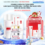 Combo 7 Sản Phẩm Chăm Sóc Da Toàn Diện Chuyên Sâu Sắc Ngọc Khang (Nước Tẩy Trang Thảo Dược, Sữa Rửa Mặt Thảo Dược, Nước Hoa Hồng Thảo Dược, Serum Siêu Dưỡng Trắng Vitamin C, Kem Dưỡng Da 5 In 1, Kem Dưỡng Ban Đêm, Kem Chống Nắng)