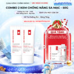 Combo 02 Kem Chống Nắng "Sa Mạc" Nâng Tông Sắc Ngọc Khang 50g