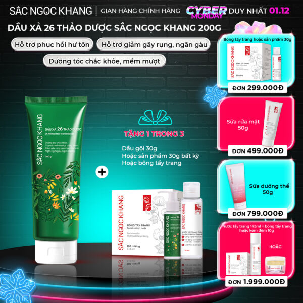 Dầu xả 26 loại thảo dược Sắc Ngọc Khang 200g
