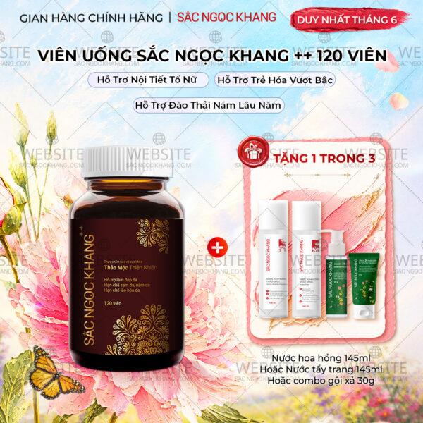 Viên Uống Mờ Nám, Hạn Chế Lão Hóa, Khỏe Đẹp Da Sắc Ngọc Khang ++ 120v