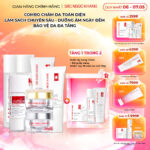 Combo 7 Sản Phẩm Chăm Sóc Da Toàn Diện Chuyên Sâu Sắc Ngọc Khang (Nước Tẩy Trang Thảo Dược, Sữa Rửa Mặt Thảo Dược, Nước Hoa Hồng Thảo Dược, Serum Siêu Dưỡng Trắng Vitamin C, Kem Dưỡng Da 5 In 1, Kem Dưỡng Ban Đêm, Kem Chống Nắng)
