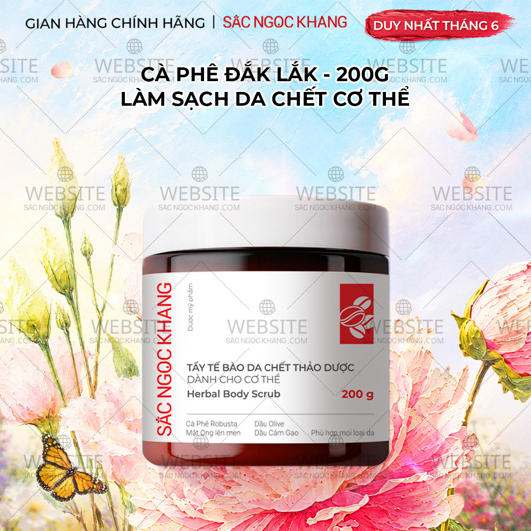 1729622575212956632 Tẩy Tế Bào Chết Thảo Dược Sắc Ngọc Khang Dành Cho Cơ Thể (Herbal Body Scrub) (hũ 200g) - Ảnh 1