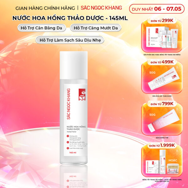 Nước Hoa Hồng Thảo Dược Sắc Ngọc Khang 145ml ( Herbal Toner)
