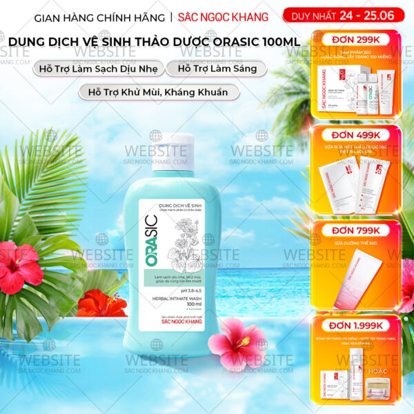 Dung Dịch Vệ Sinh Thảo Dược Orasic Sắc Ngọc Khang (Herbal Intimate Wash) 100ml