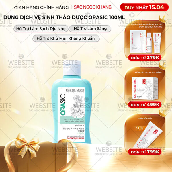 Dung Dịch Vệ Sinh Thảo Dược Orasic Sắc Ngọc Khang (Herbal Intimate Wash) 100ml