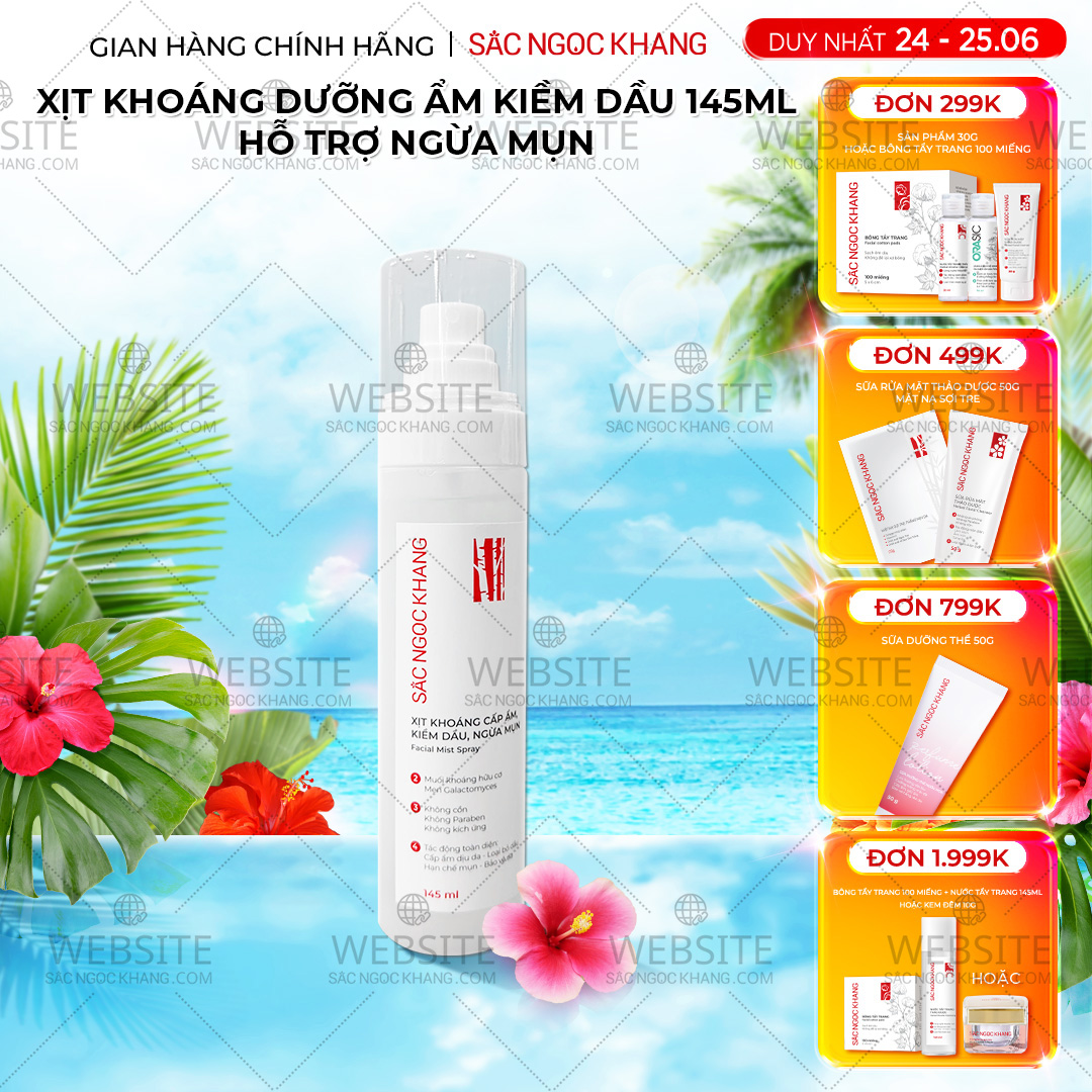 1730818671402912728 Xịt Khoáng Cấp Ẩm - Kiềm Dầu - Ngừa Mụn Sắc Ngọc Khang - Ảnh 1