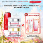 Combo Mờ Nám Dưỡng Trắng Kiềm Dầu Sắc Ngọc Khang (Kem dưỡng da ban ngày, kem dưỡng da ban đêm, kem chống nắng kiềm dầu)