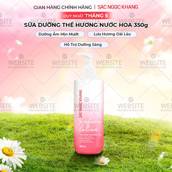 Sữa Dưỡng Thể Nước Hoa Dưỡng Trắng Da Mịn Màng Sắc Ngọc Khang 350g