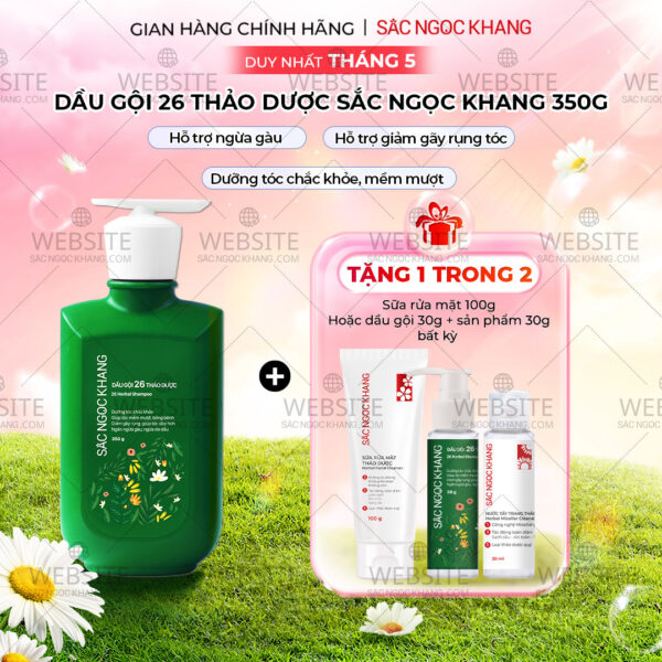Dầu gội 26 loại thảo dược Sắc Ngọc Khang 350g