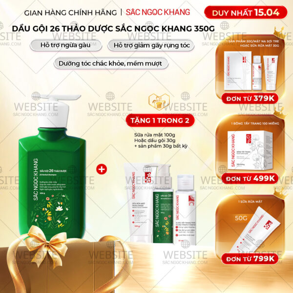 Dầu gội 26 loại thảo dược Sắc Ngọc Khang 350g
