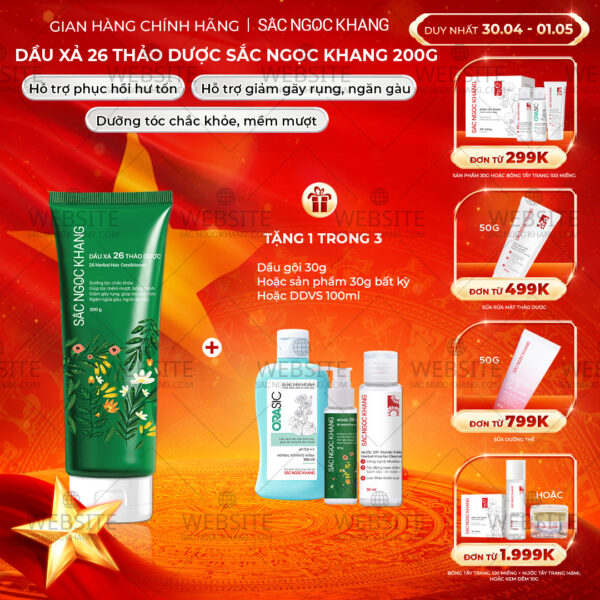 Dầu xả 26 loại thảo dược Sắc Ngọc Khang 200g