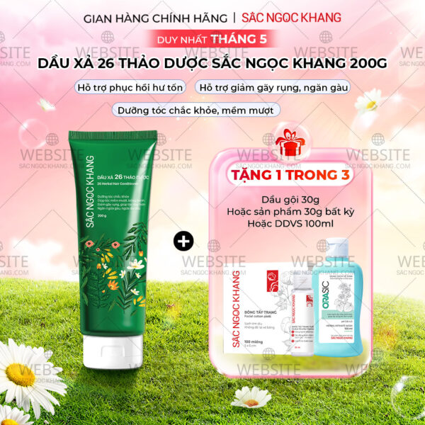Dầu xả 26 loại thảo dược Sắc Ngọc Khang 200g