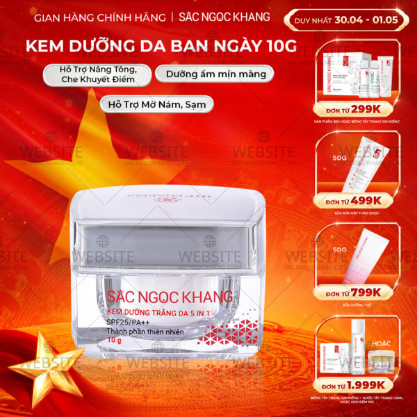 Kem Dưỡng Trắng Da Ban Ngày 5 in 1 - Sắc Ngọc Khang 10g
