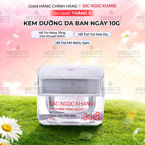 Kem Dưỡng Trắng Da Ban Ngày 5 in 1 - Sắc Ngọc Khang 10g