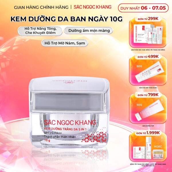 Kem Dưỡng Trắng Da Ban Ngày 5 in 1 - Sắc Ngọc Khang 10g