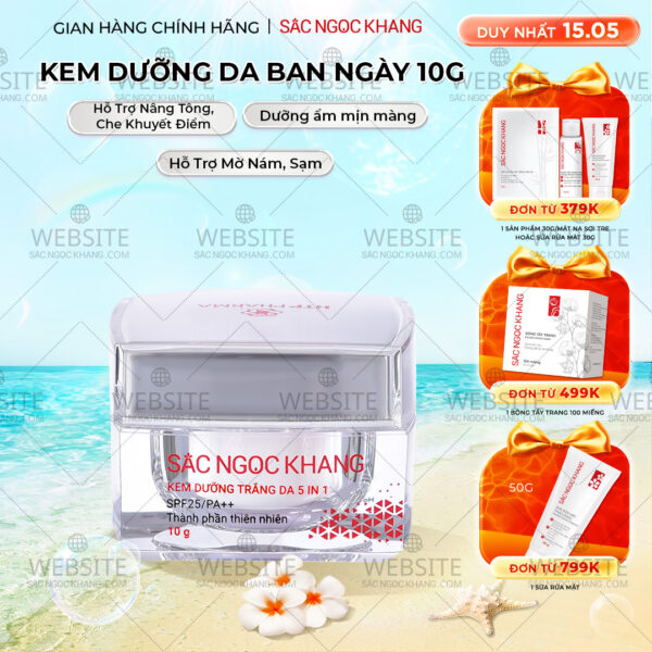Kem Dưỡng Trắng Da Ban Ngày 5 in 1 - Sắc Ngọc Khang 10g