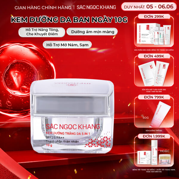 Kem Dưỡng Trắng Da Ban Ngày 5 in 1 - Sắc Ngọc Khang 10g
