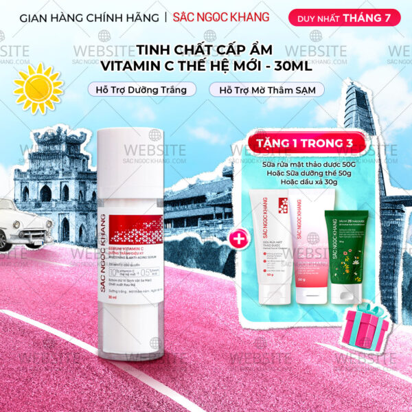 Serum Vitamin C Sắc Ngọc Khang 30ml - Tinh chất giúp da sáng mịn, hỗ trợ mờ thâm nám, đều màu da