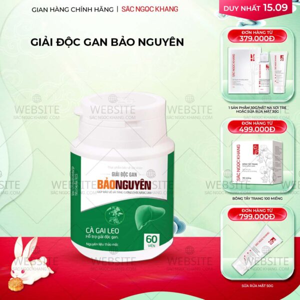 GIẢI ĐỘC GAN BẢO NGUYÊN (hộp 60 viên)
