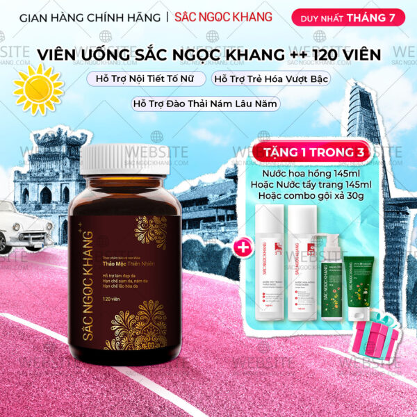 Viên Uống Mờ Nám, Hạn Chế Lão Hóa, Khỏe Đẹp Da Sắc Ngọc Khang ++ 120v