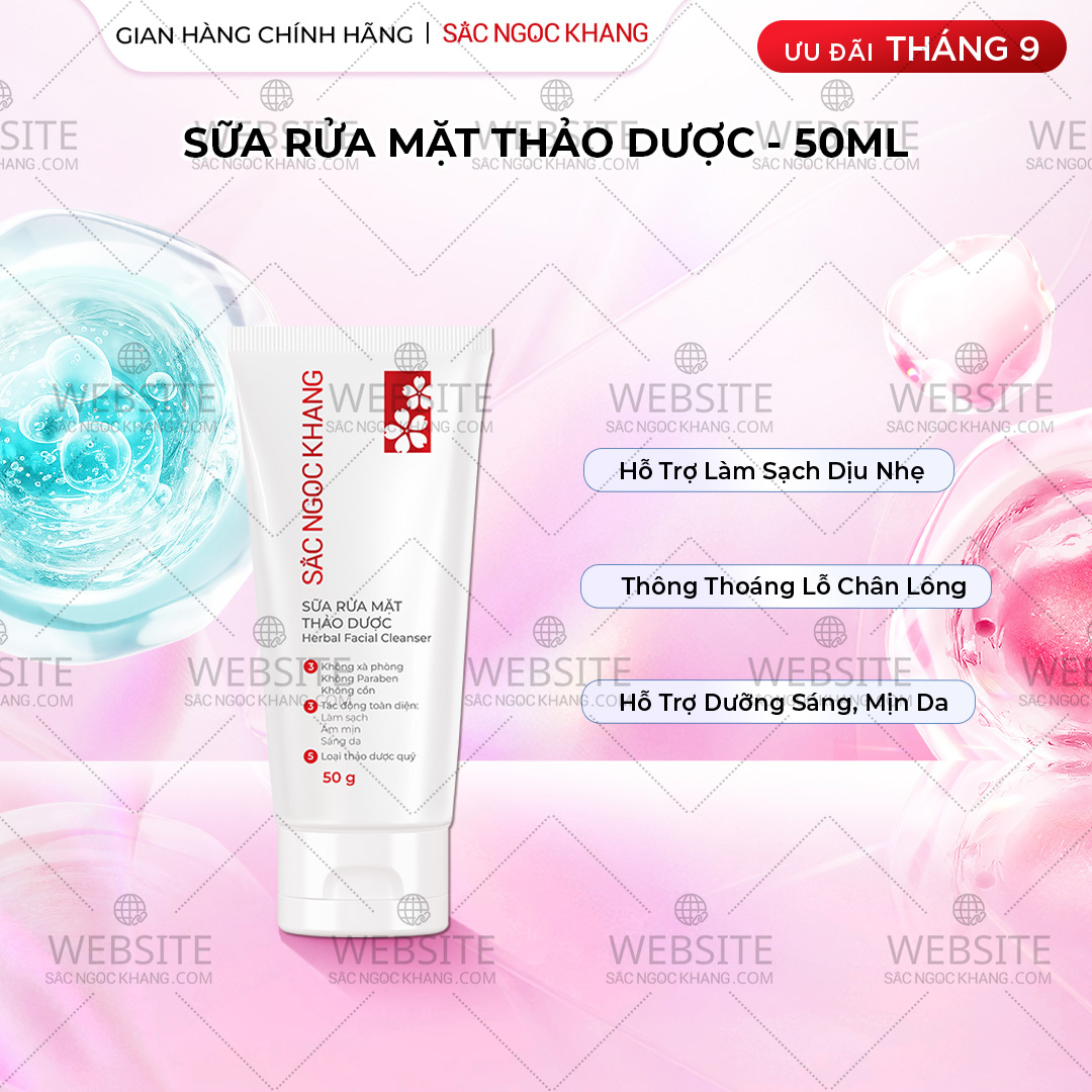 1729621512608910296 Sữa Rửa Mặt Thảo Dược Sắc Ngọc Khang (Herbal Facial Cleanser) 50g - Ảnh 1