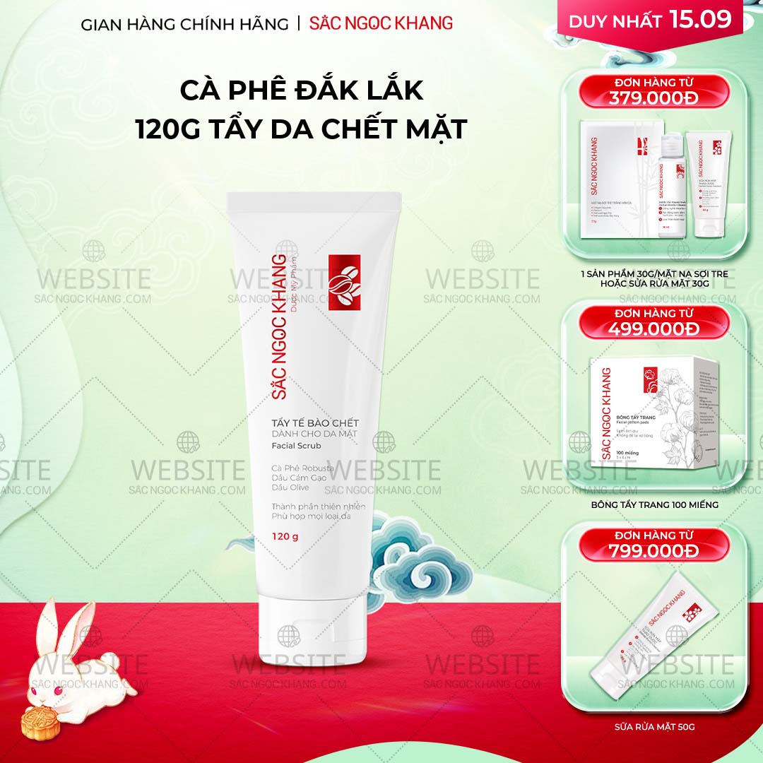 1729636992310545368 Tẩy Tế Bào Chết Cà Phê Dành Cho Da Mặt Sắc Ngọc Khang (Facial Scrub) (Tuýp 120 g) - Ảnh 1