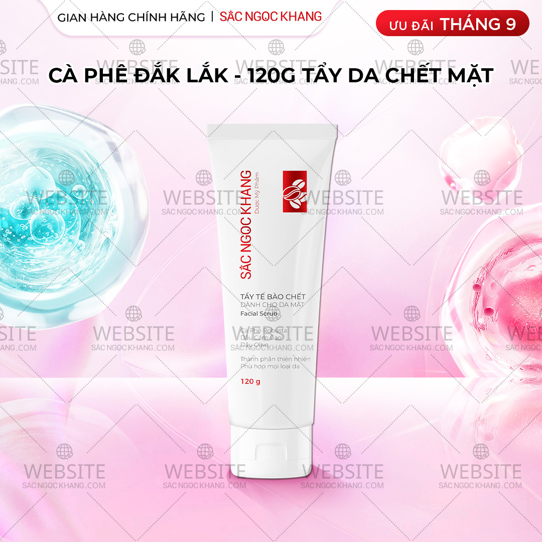 1729636992310545368 Tẩy Tế Bào Chết Cà Phê Dành Cho Da Mặt Sắc Ngọc Khang (Facial Scrub) (Tuýp 120 g) - Ảnh 1