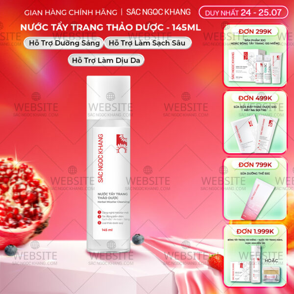 Nước Tẩy Trang Thảo Dược Sắc Ngọc Khang 145ml (Micellar Cleansing Water)