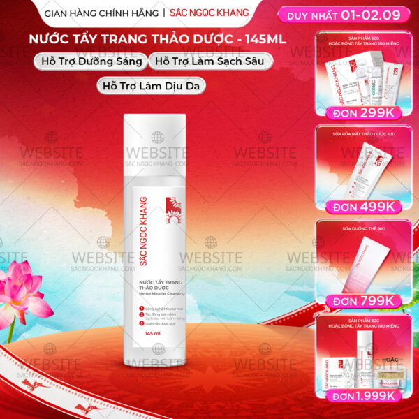 Nước Tẩy Trang Thảo Dược Sắc Ngọc Khang 145ml (Micellar Cleansing Water)