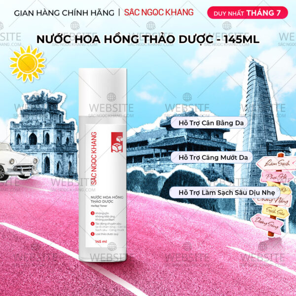 Nước Hoa Hồng Thảo Dược Sắc Ngọc Khang 145ml ( Herbal Toner)