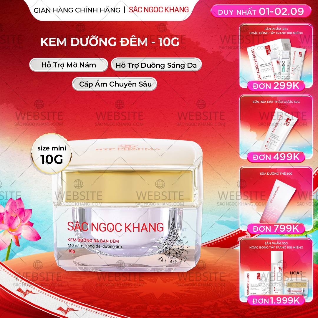 1729684957194259416 Kem Dưỡng Da Ban Đêm Sắc Ngọc Khang 10g - Dưỡng ẩm, mờ nám sạm, tàn nhang - Ảnh 1