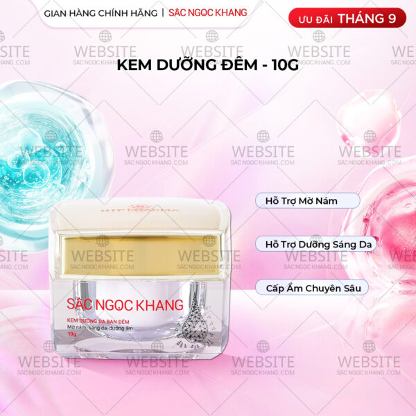 Kem Dưỡng Da Ban Đêm Sắc Ngọc Khang 10g - Dưỡng ẩm, mờ nám sạm, tàn nhang
