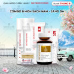 Combo Toàn Diện Mờ Nám, Đẹp Da Sắc Ngọc Khang: Nước tẩy trang 145ml, sữa rửa mặt 50g, nước hoa hồng 145ml, kem chống nắng 50g, kem dưỡng da ban đêm 10g, viên uống vi tảo lục 60v (phiên bản thường)