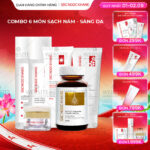 Combo Toàn Diện Mờ Nám, Đẹp Da Sắc Ngọc Khang: Nước tẩy trang 145ml, sữa rửa mặt 50g, nước hoa hồng 145ml, kem chống nắng 50g, kem dưỡng da ban đêm 10g, viên uống vi tảo lục 60v (phiên bản thường)