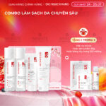 Combo Làm Sạch Da Chuyên Sâu Sắc Ngọc Khang (Sữa rửa mặt Thảo Dược 100g + Nước Hoa Hồng Thảo Dược 145ml + Nước Tẩy Trang Thảo Dược 145ml + Tẩy TBC 120g)