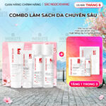 Combo Làm Sạch Da Chuyên Sâu Sắc Ngọc Khang (Sữa rửa mặt Thảo Dược 100g + Nước Hoa Hồng Thảo Dược 145ml + Nước Tẩy Trang Thảo Dược 145ml + Tẩy TBC 120g)