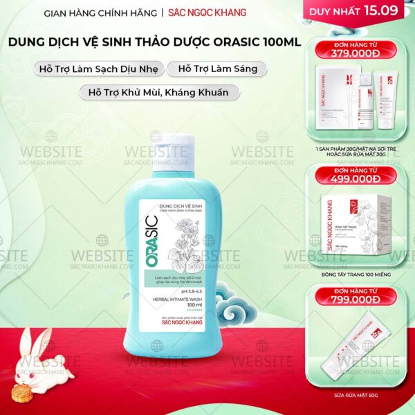 Dung Dịch Vệ Sinh Thảo Dược Orasic Sắc Ngọc Khang (Herbal Intimate Wash) 100ml