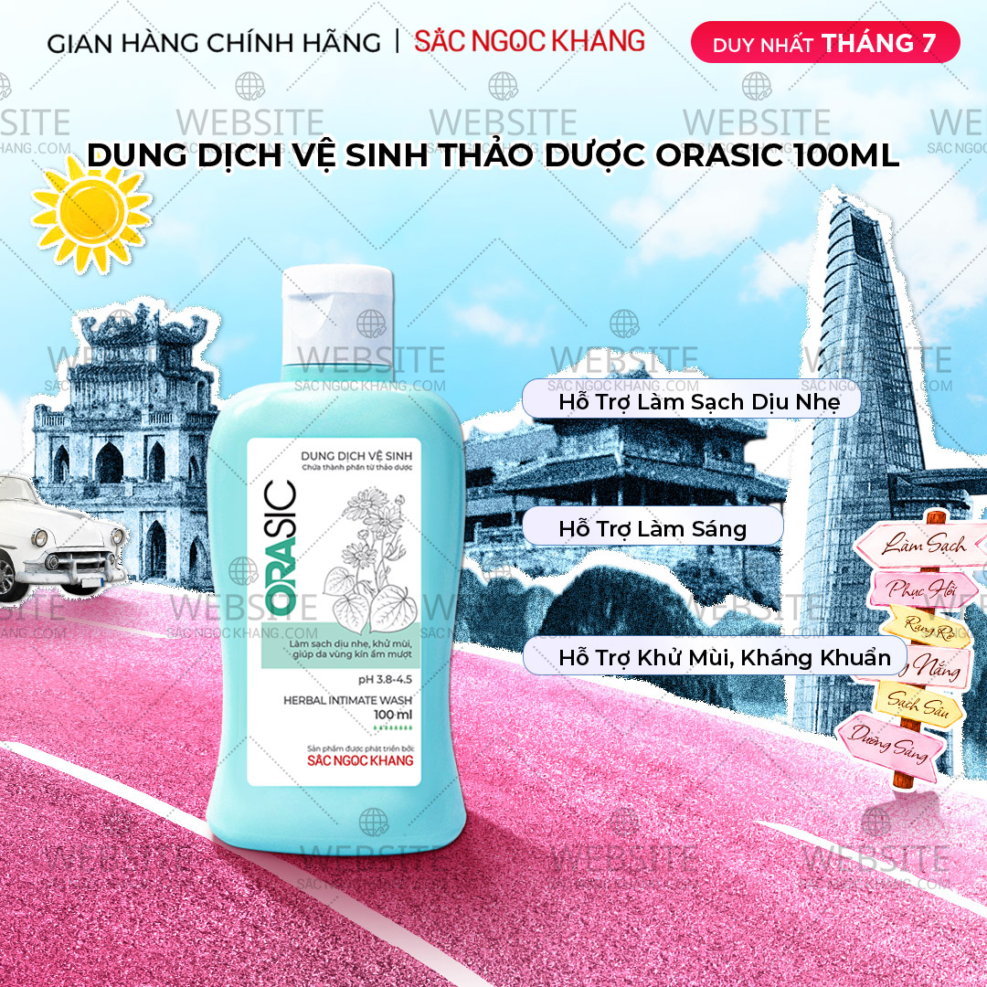 1730620568170367960 Dung Dịch Vệ Sinh Thảo Dược Orasic Sắc Ngọc Khang (Herbal Intimate Wash) 100ml - Ảnh 1