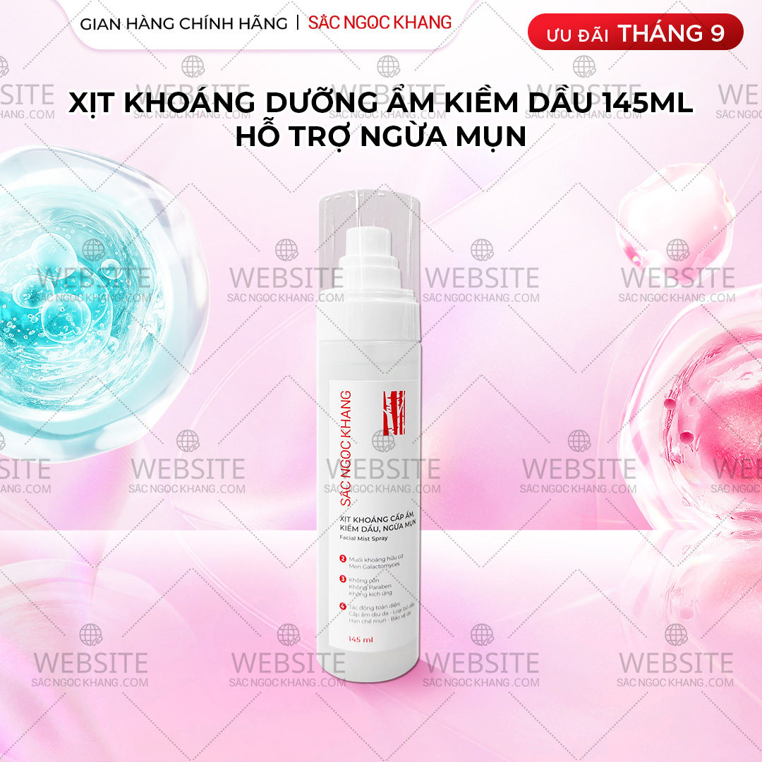 1730818671402912728 Xịt Khoáng Cấp Ẩm - Kiềm Dầu - Ngừa Mụn Sắc Ngọc Khang - Ảnh 1