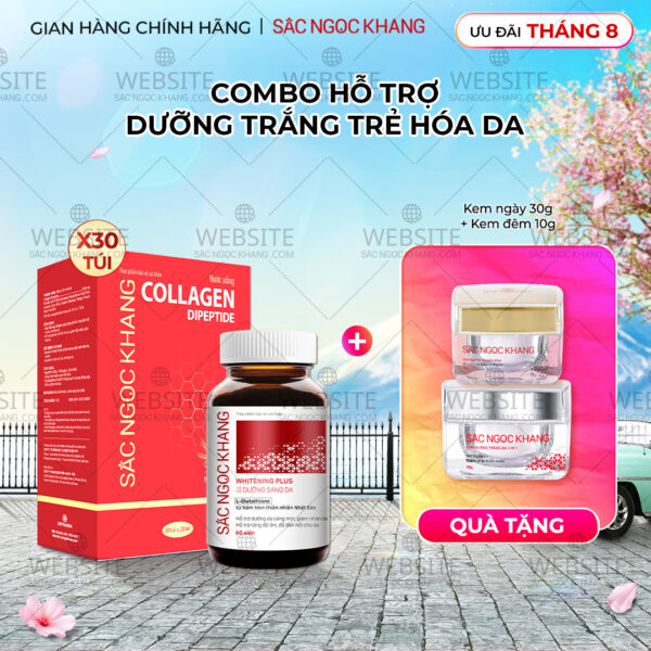 Combo Cao Cấp Dưỡng Da Căng Mịn - Trắng Sáng Sắc Ngọc Khang