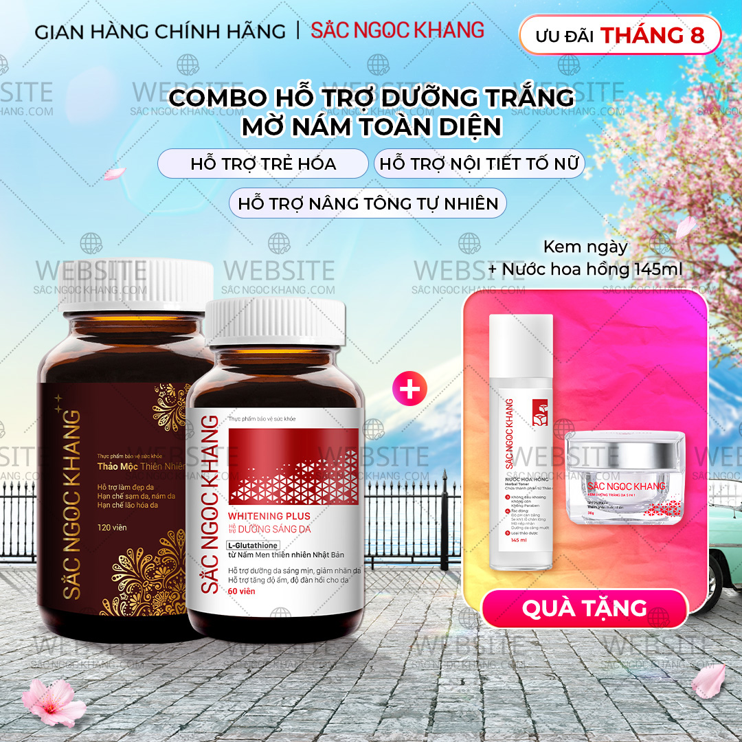 1732090816532876248 Combo Hỗ Trợ Mờ Nám - Dưỡng Trắng Cao Cấp Sắc Ngọc Khang - Ảnh 1