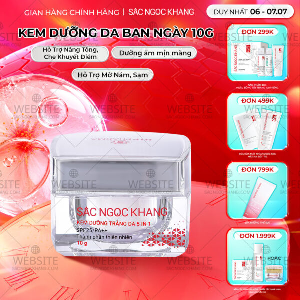 Kem Dưỡng Trắng Da Ban Ngày 5 in 1 - Sắc Ngọc Khang 10g