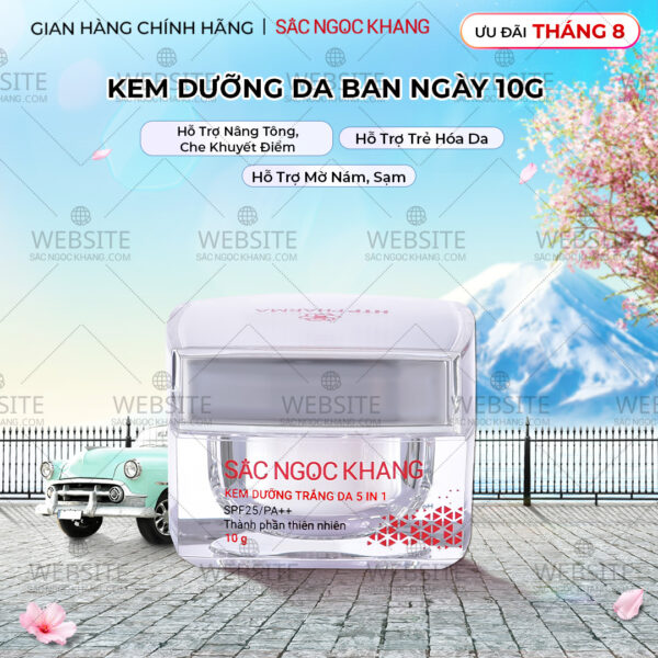 Kem Dưỡng Trắng Da Ban Ngày 5 in 1 SẮC NGỌC KHANG 10g