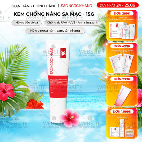 Kem Chống Nắng Sa Mạc Sắc Ngọc Khang 15g