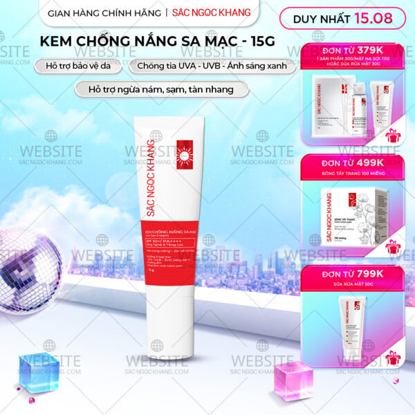Kem Chống Nắng Sa Mạc Sắc Ngọc Khang 15g