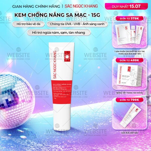 Kem Chống Nắng Sa Mạc Sắc Ngọc Khang 15g